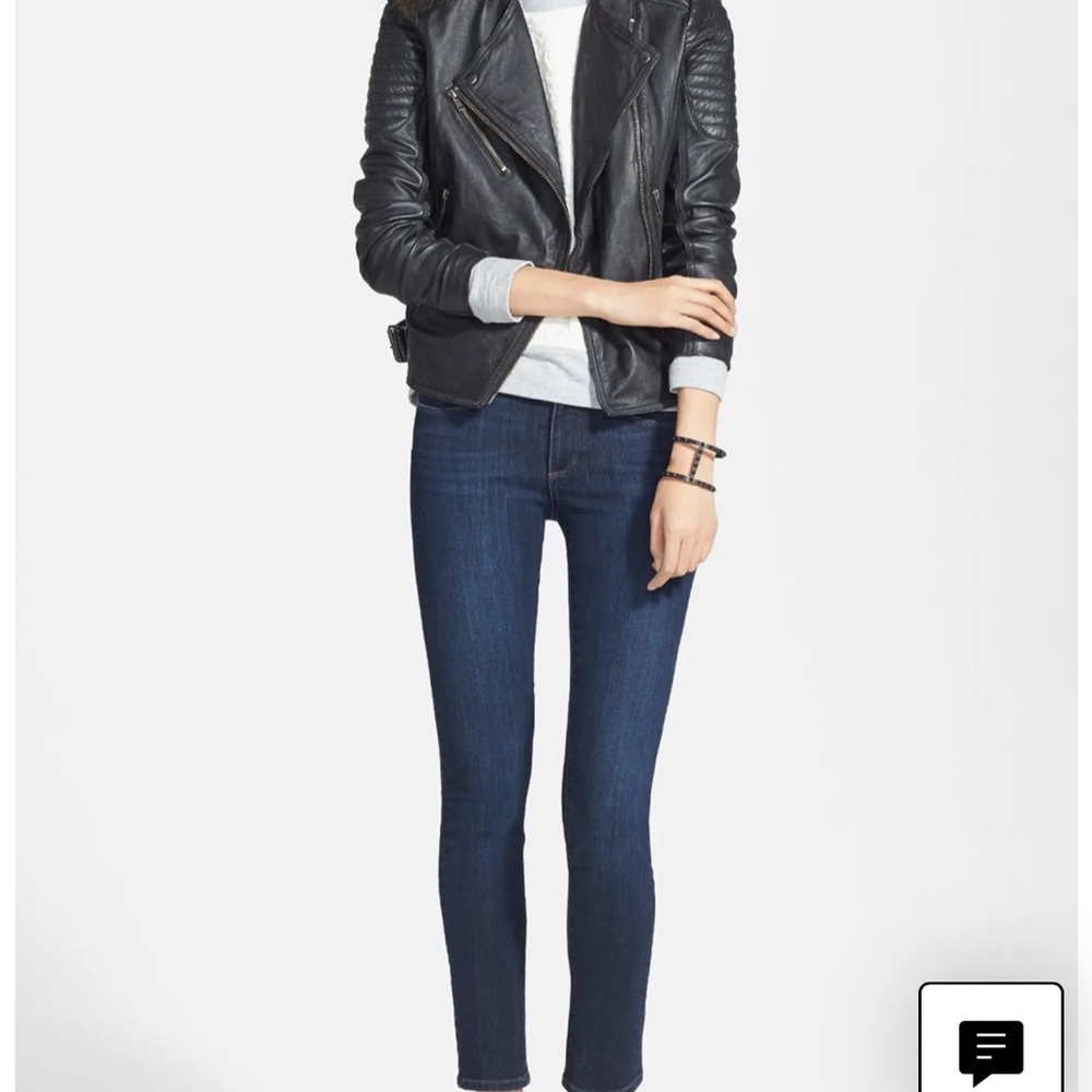 Treasure & Bond- Nordstrom Black Quilted Leather Jacket-Medium - Picture 3 of 12